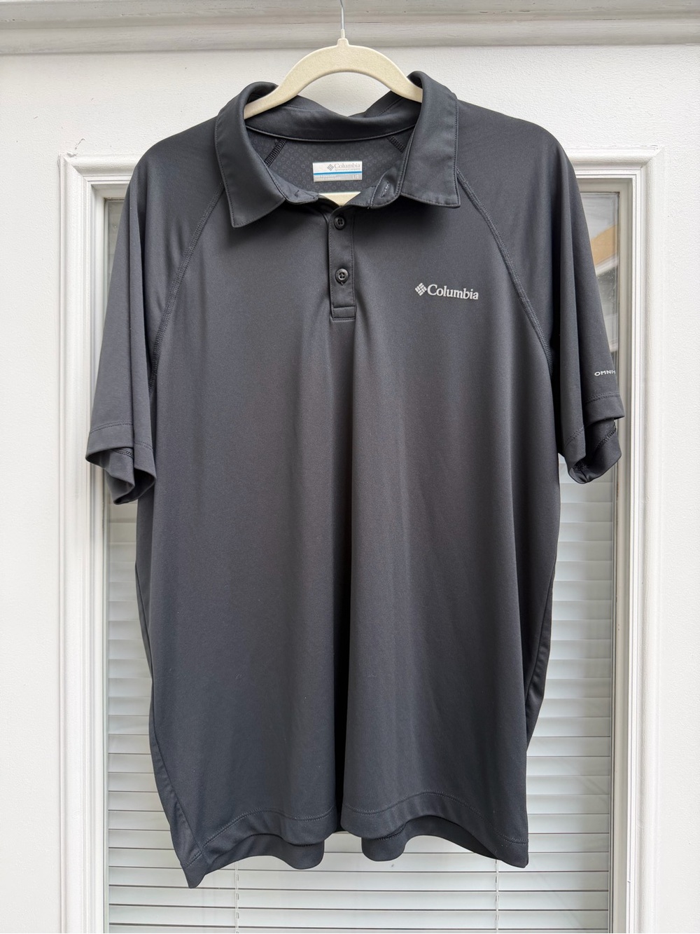 Columbia Omni-Freeze Men’s Large Black Performance Golf Polo